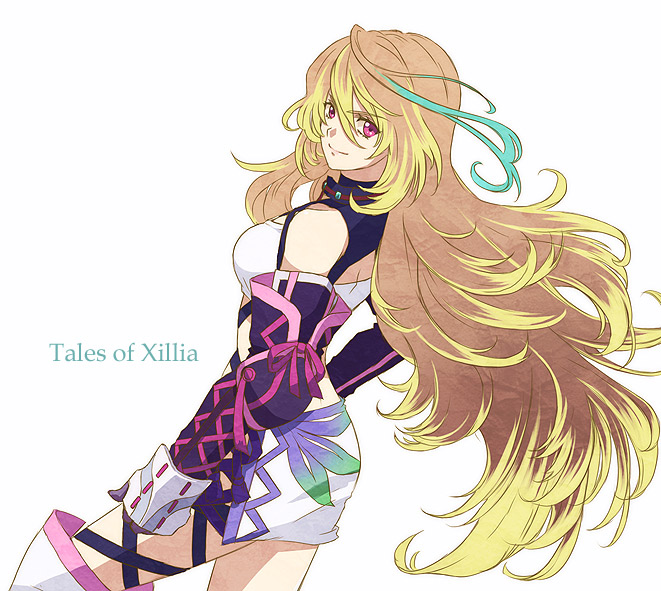 belt, blonde_hair, blue_hair, boots, enomoto_(luck-by-luck), gloves, gradient_hair, long_hair