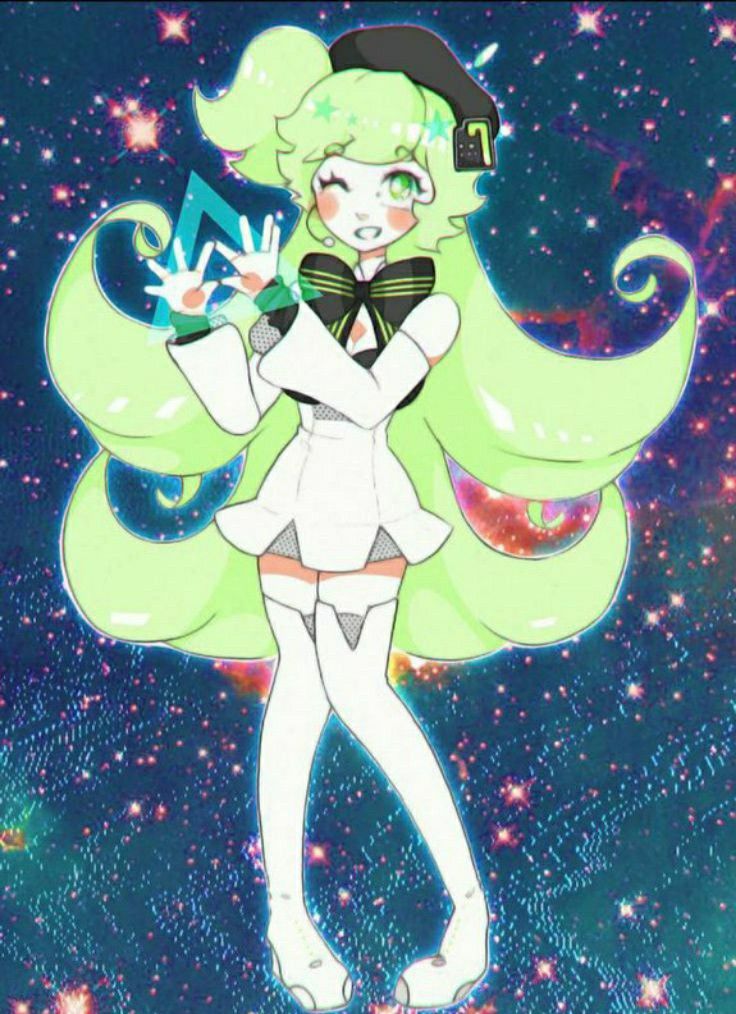 1girl, beret, blush, bow, bowtie, dress, ghostandpals, green_eyes