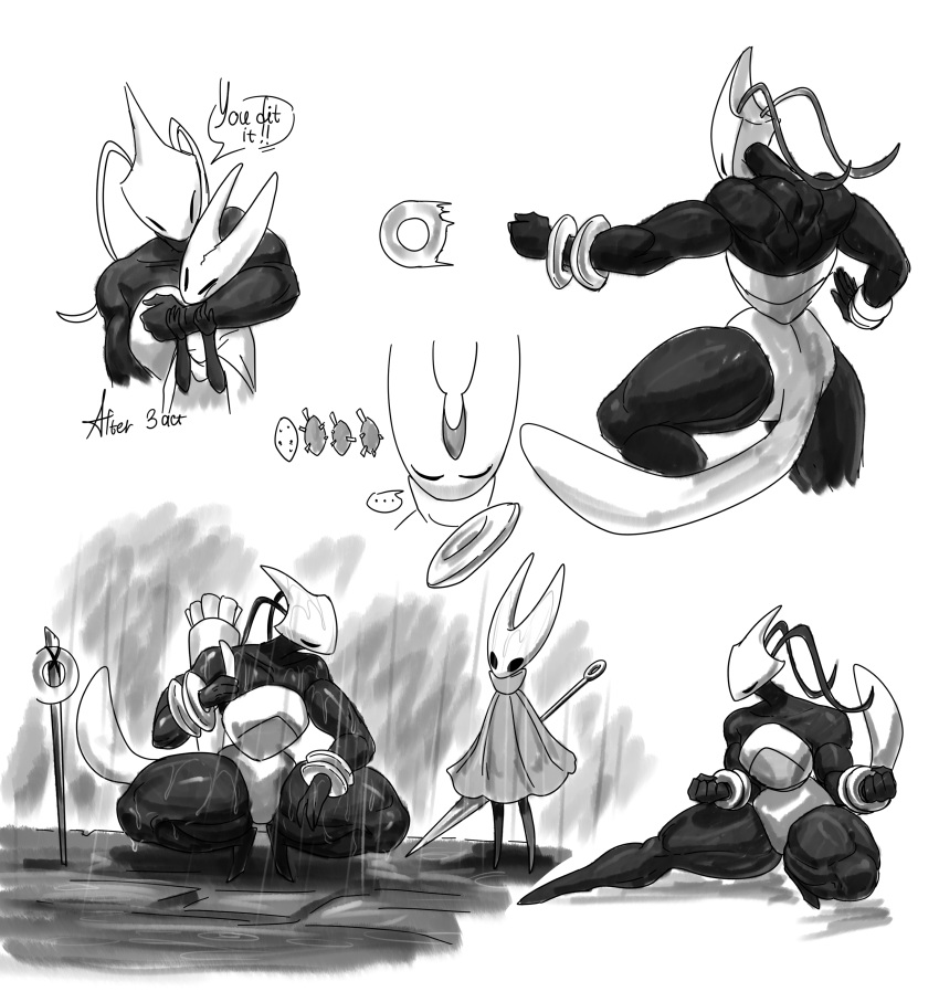 ..., 2girls, absurdres, alternate_muscle_size, arthropod_girl, bag, boopie, bracelet