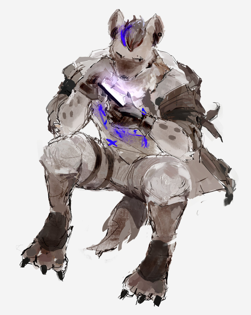 0_0ffline, 1boy, absurdres, arknights, armband, black_hair, black_jacket, claws