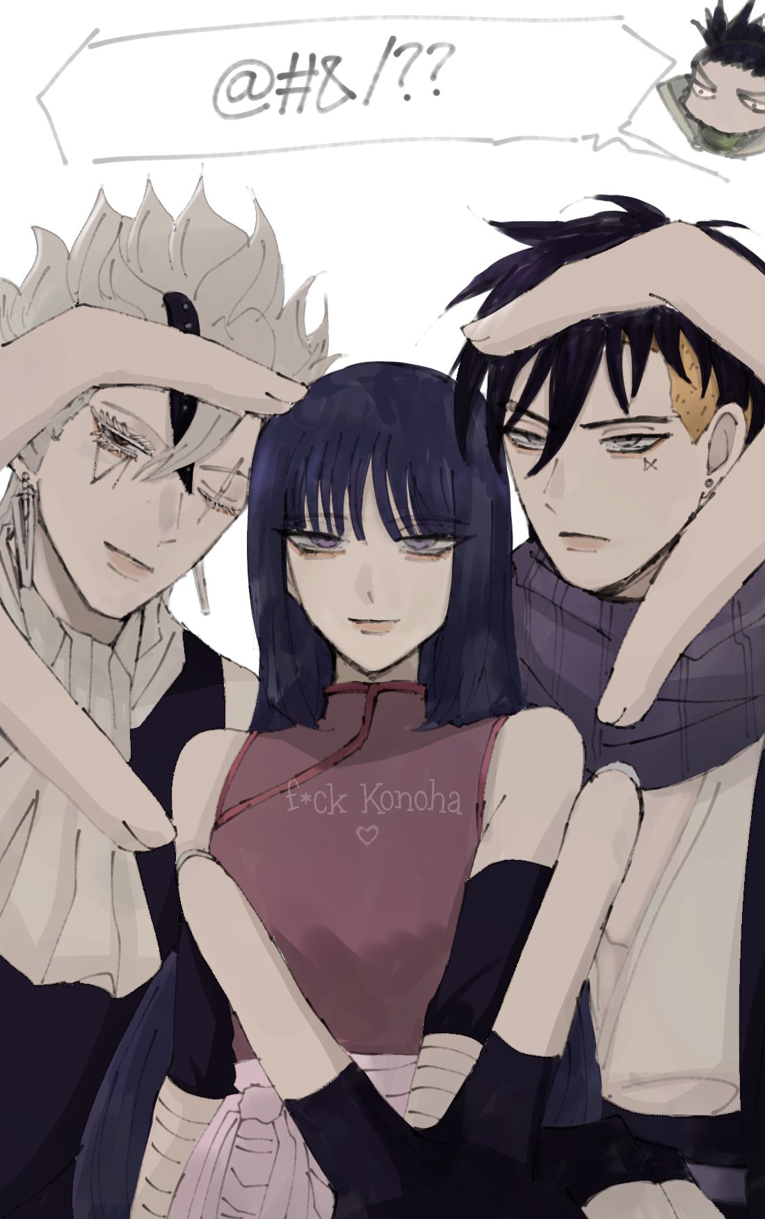1girl, 3boys, black_hair, blonde_hair, boruto:_naruto_next_generations, boruto:_two_blue_vortex, code_(naruto), commentary