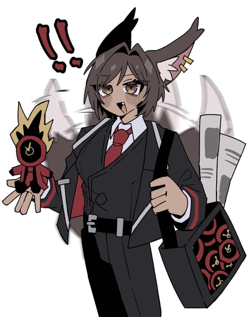 !, !!, 1444tmt, 1girl, animal_ear_fluff, animal_ears, belt, black_belt
