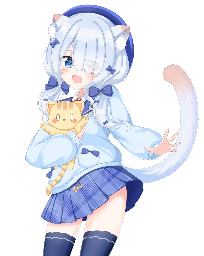 0_0, 1girl, :d, absurdres, animal, animal_ear_fluff, animal_ears, arisugawa_etona