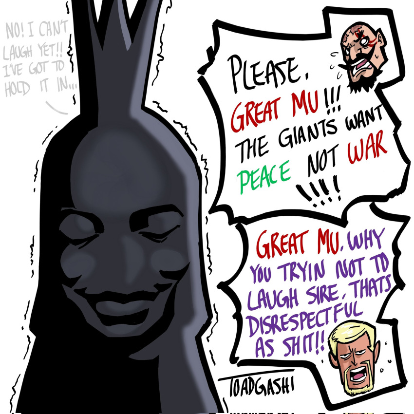 1other, harald_(one_piece), imu_(one_piece), ishowspeed_trying_not_to_laugh_(meme), multiple_boys, one_piece, shepherd_ju_peter, short_hair