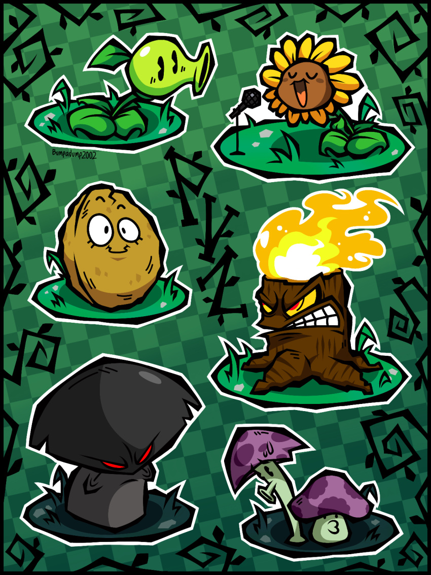 angry, artist_name, black_border, blush, blush_stickers, border, bumpadump2002, checkered_background