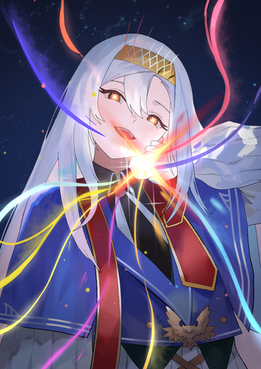 1girl, absurdres, artmage_finmel, artmage_non_finito, black_shirt, brown_eyes, collared_shirt, commentary