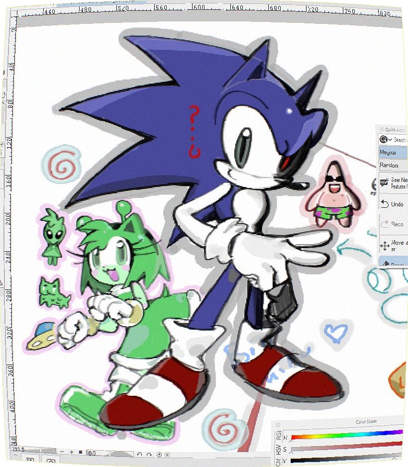 1boy, 1girl, :d, alien, alternate_color, antennae, blue_fur, boots