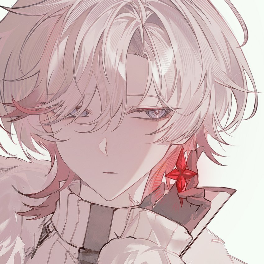 1boy, earrings, fur_trim, genshin_impact, illuga_(genshin_impact), jewelry, looking_to_the_side, mole