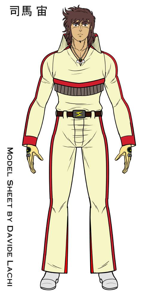1970s_(style), 1boy, brown_hair, davide_lachi, hiroshi_shiba_(koutetsu_jeeg), koutetsu_jeeg, mature_male, retro_artstyle, serious, solo, solo_focus, tall_male