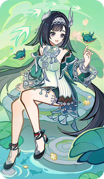 1girl, aqua_sleeves, bad_source, bare_shoulders, bird, bracelet, detached_sleeves, dress