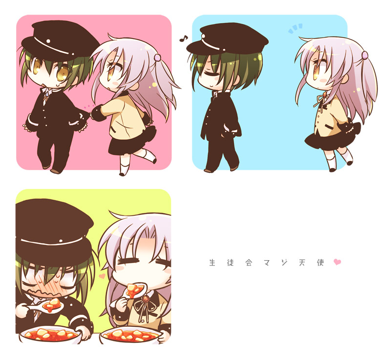 blazer, chibi, green_hair, harmonia, hat, long_hair, maabou_doufu, mapo_doufu