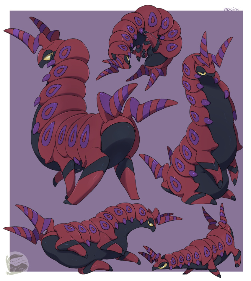 absurdres, antennae, bug, centipede, colored_sclera, full_body, highres, horns
