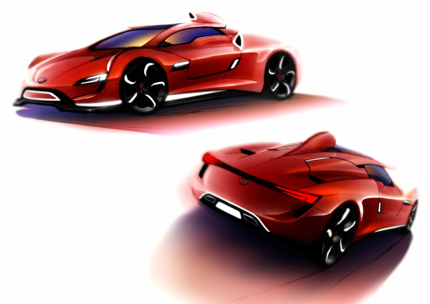 concept_art, motor_vehicle, namco, no_humans, red, ridge_racer, vehicle