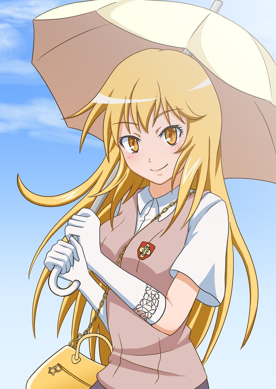 gloves, highres, kasumi_uzuki, long_hair, shokuhou_misaki, solo, to_aru_majutsu_no_index, umbrella