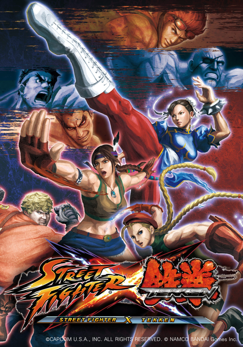 bob_(tekken), braid, bun_cover, cammy_white, capcom, chun-li, denim_skirt, double_bun