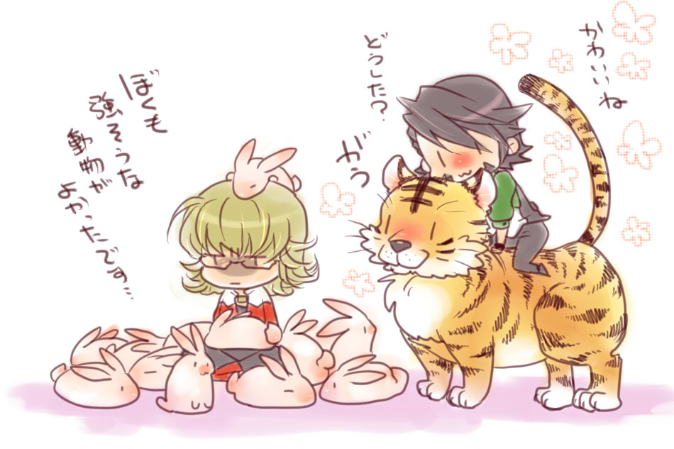 :3, barnaby_brooks_jr, blush, bunny, chibi, glasses, gossip0213, kaburagi_t_kotetsu