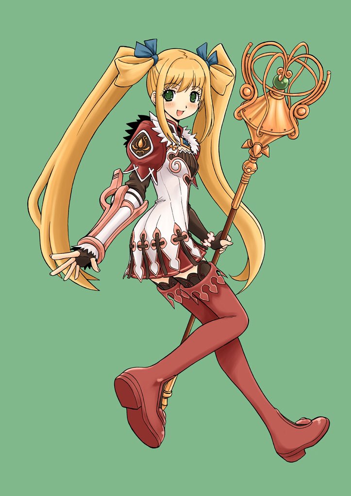 1girl, black_gloves, blonde_hair, boots, bracer, commentary_request, elbow_gloves, fingerless_gloves