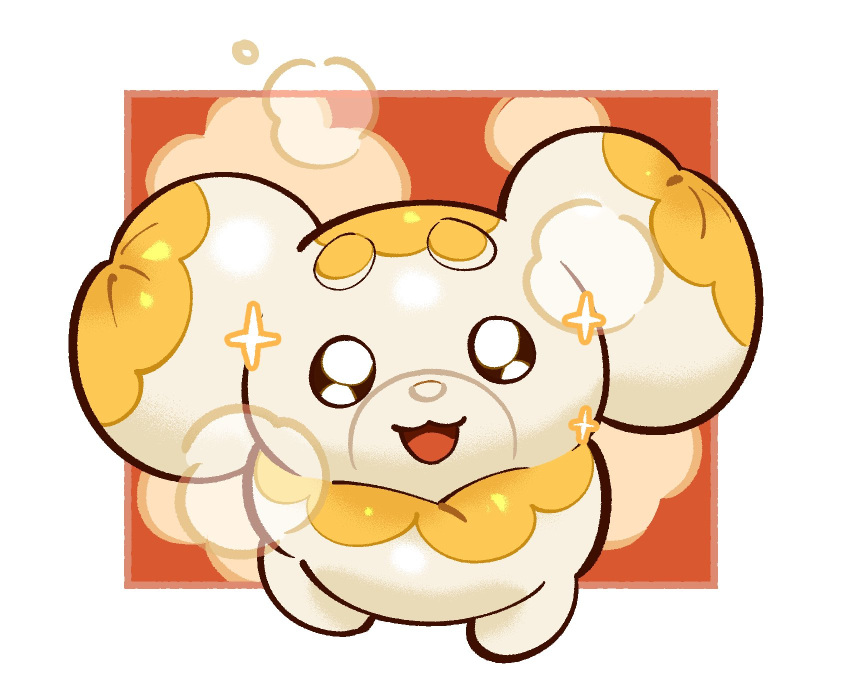 animal_focus, bread, dog, fidough, food, food-themed_creature, food_as_ears, highres