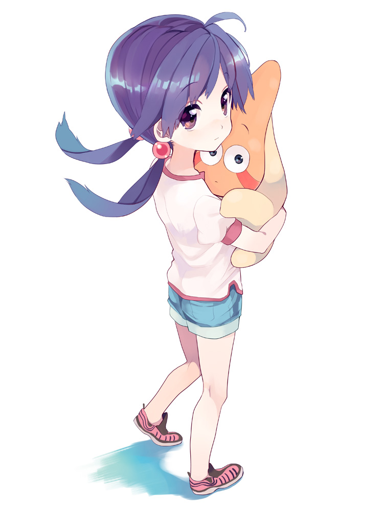 carrying, hair_bobbles, hair_ornament, hoshimaru, narutaru, no_socks, pigtail, ponytail