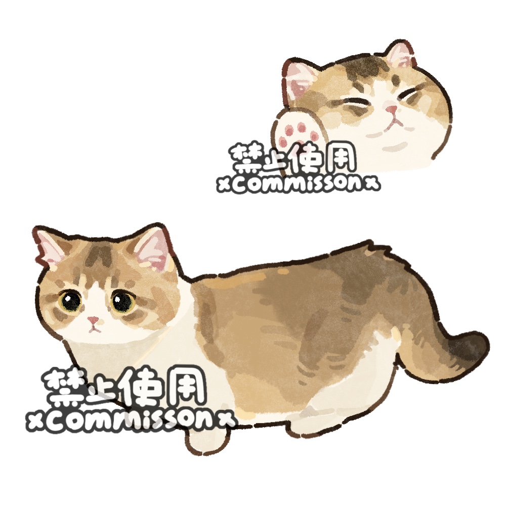 animal, animal_focus, cat, closed_eyes, commission, cropped_head, full_body, looking_at_viewer