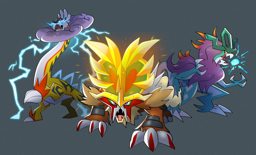 absurdres, animal_focus, berardbro, claws, commentary, electricity, english_commentary, fangs
