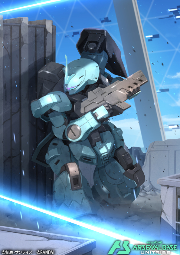 assault_visor, card_(medium), commentary_request, copyright_name, copyright_notice, dilanza, energy_gun, gun
