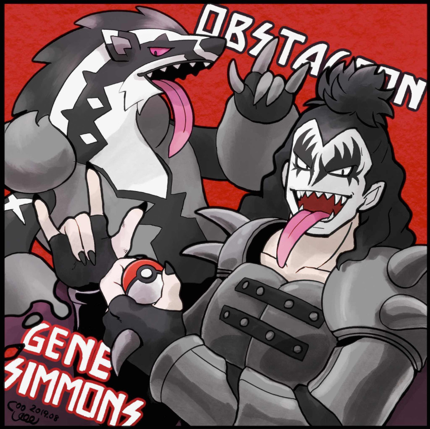2boys, \n/, black_border, black_hair, border, character_name, collarbone, commentary_request