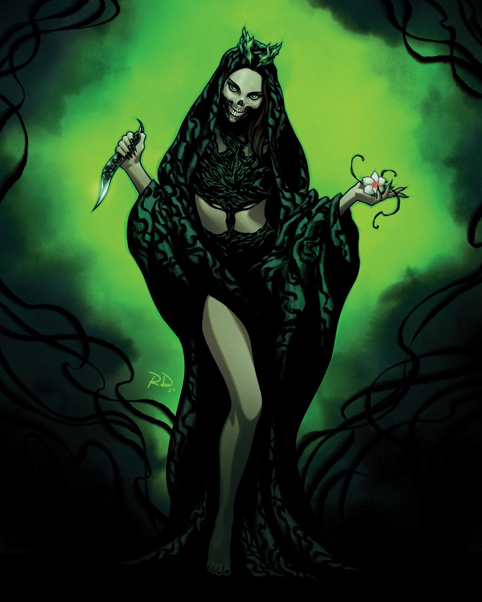 1girl, agatha_all_along, barefoot, black_nails, brown_eyes, brown_hair, cloak, clothing_cutout