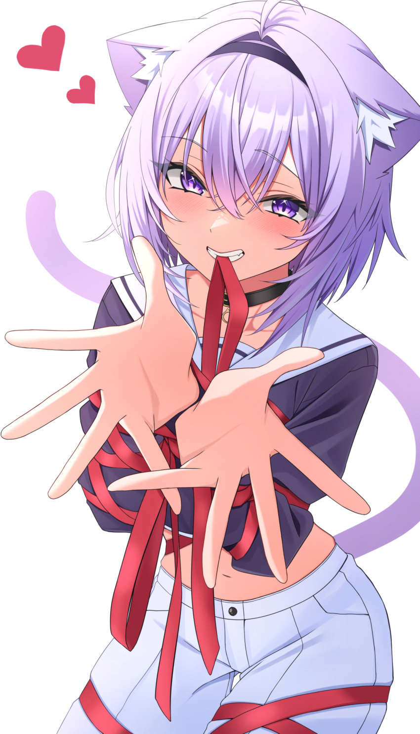 1girl, absurdres, ahoge, animal_ear_fluff, animal_ears, black_shirt, cat_ears, cat_girl