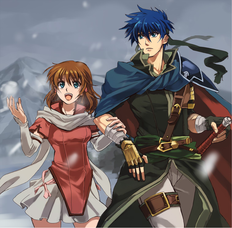 blue_hair, brother_and_sister, brown_hair, cape, elbow_gloves, fire_emblem, fire_emblem:_akatsuki_no_megami, fire_emblem:_souen_no_kiseki