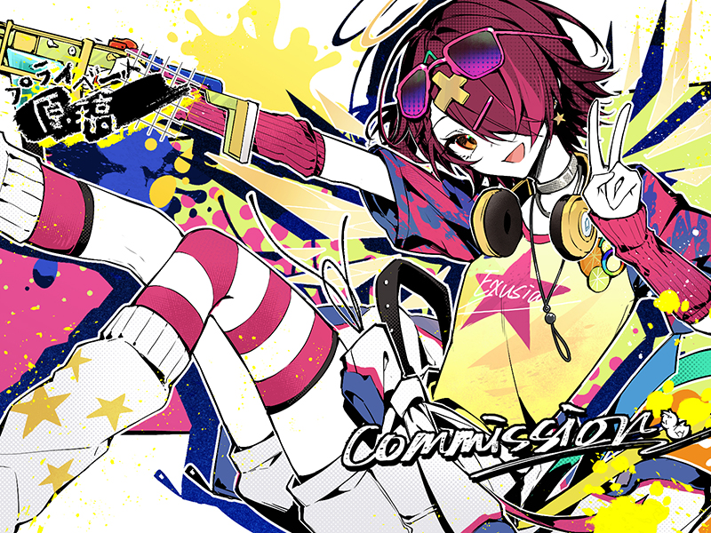 1girl, :d, ambience_synesthesia, arknights, arm_warmers, asymmetrical_legwear, character_name, clothes_writing