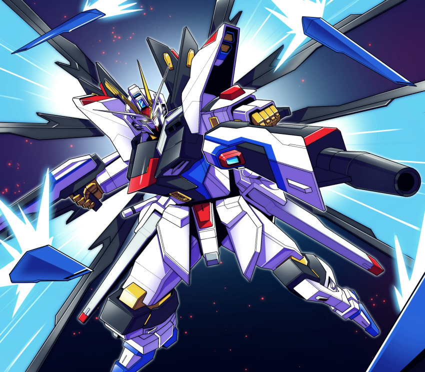 beam_rifle, energy_gun, glowing, gun, gundam, gundam_seed, gundam_seed_destiny, highres