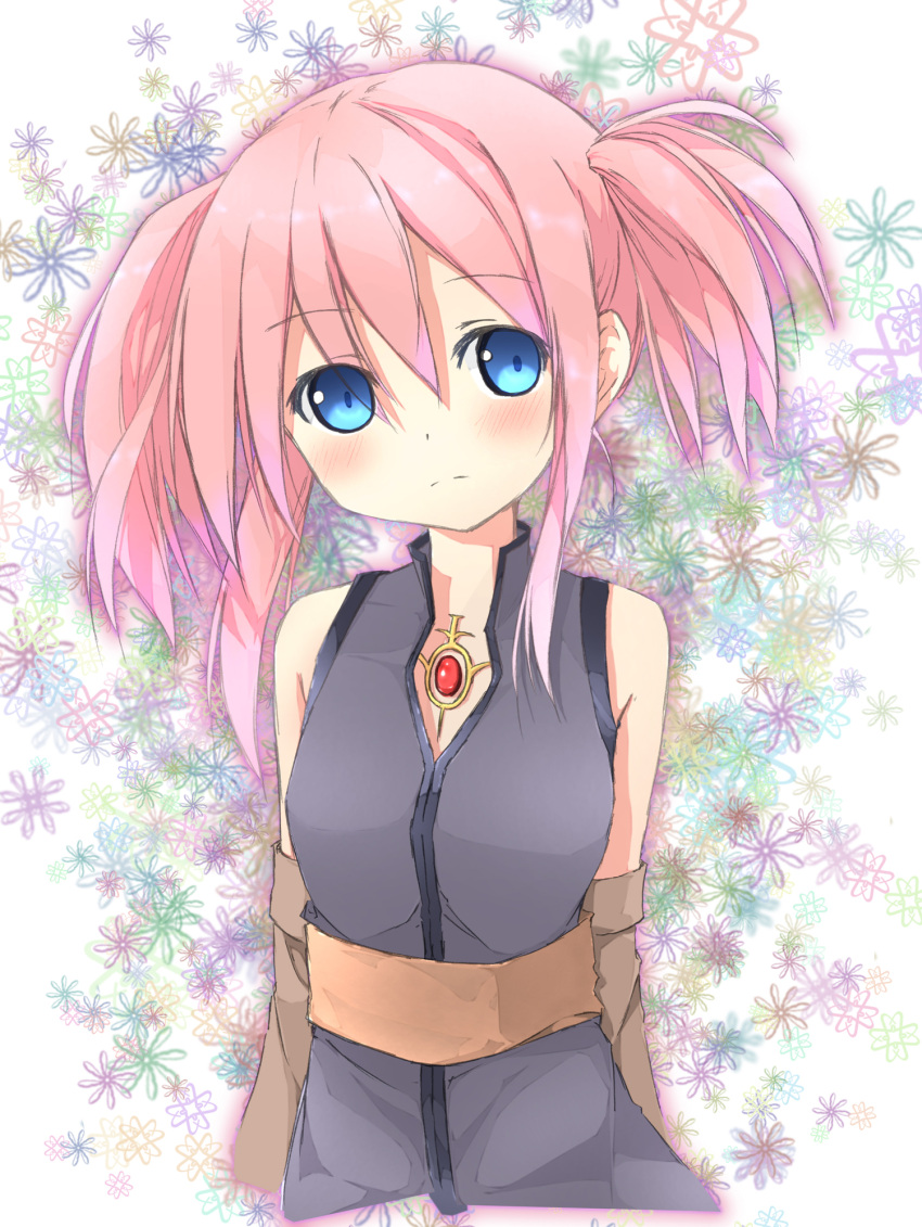 blush, child, gem, highres, kurocchi, payot, pink_hair, presea_combatir