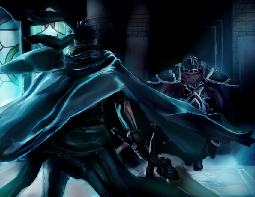 armor, battle, black_knight, cape, epic, ere_(2516325), fire_emblem, fire_emblem:_souen_no_kiseki