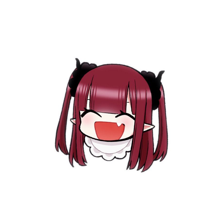black_horns, chibi, closed_eyes, cosplay, demon_girl, demon_horns, fake_horns, fake_pointy_ears