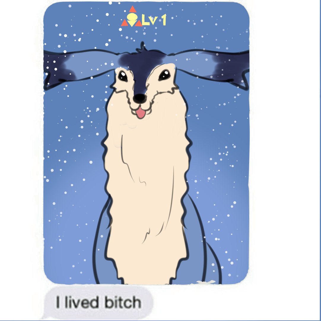 antelope, black_eyes, blue_fur, commentary, english_text, final_fantasy, final_fantasy_xiv, looking_at_viewer