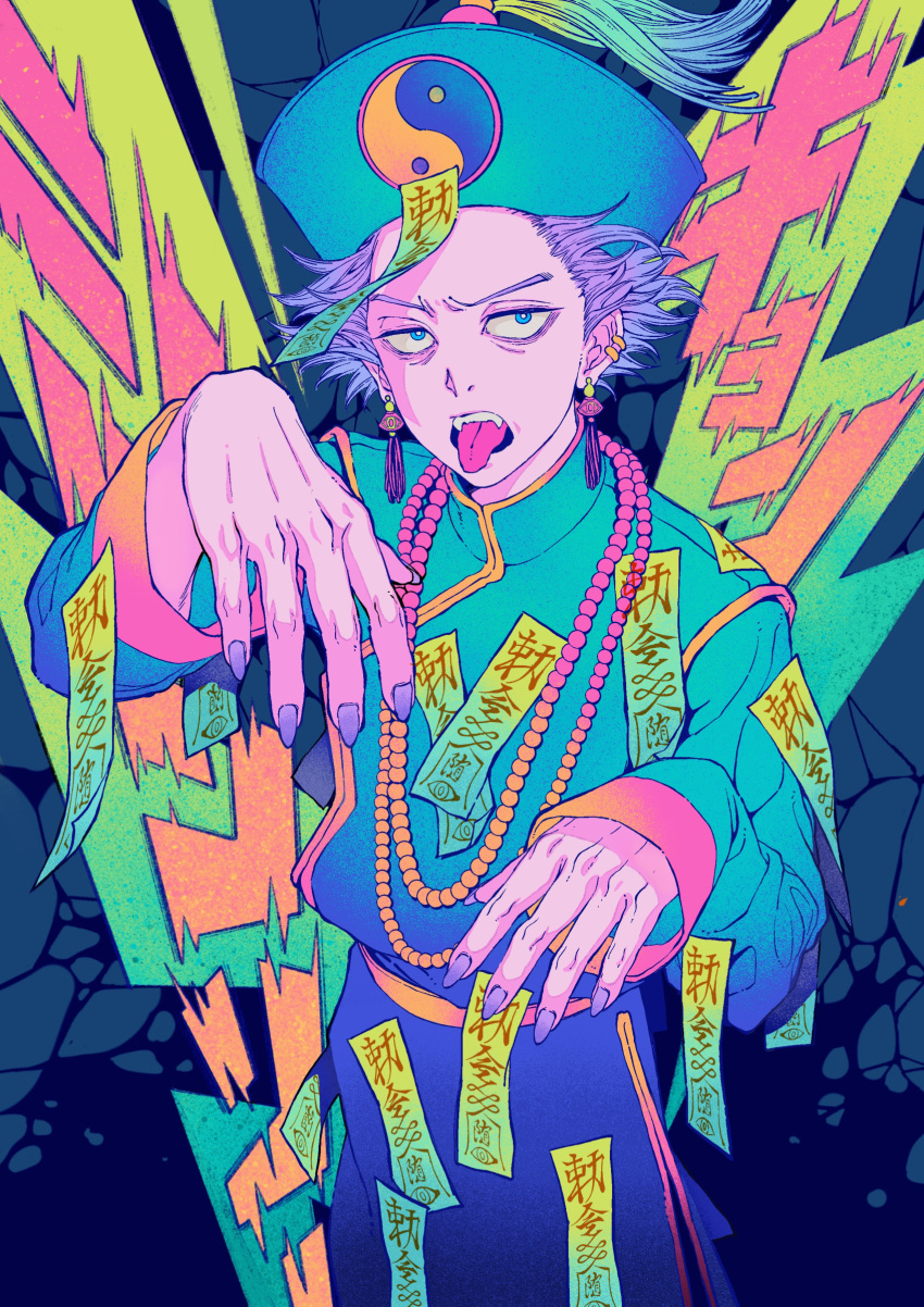 1boy, absurdres, bags_under_eyes, boku_no_hero_academia, commentary_request, earrings, highres, jewelry