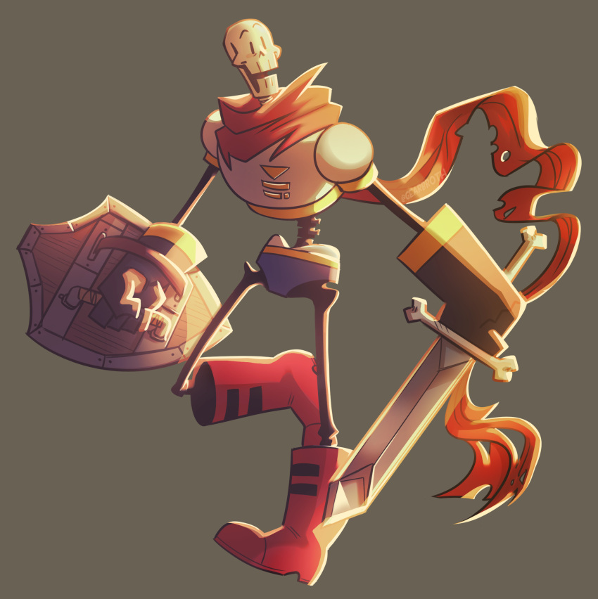1boy, 2021, 2d, armor, artist_name, black_gloves, blue_shorts, boots