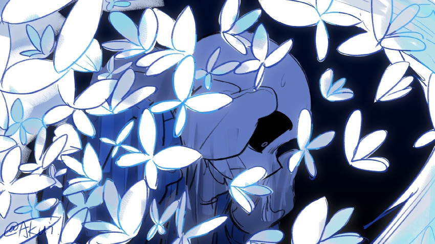 1boy, 2022, 2d, akui572274391, artist_name, black_background, blue_jacket, butterfly