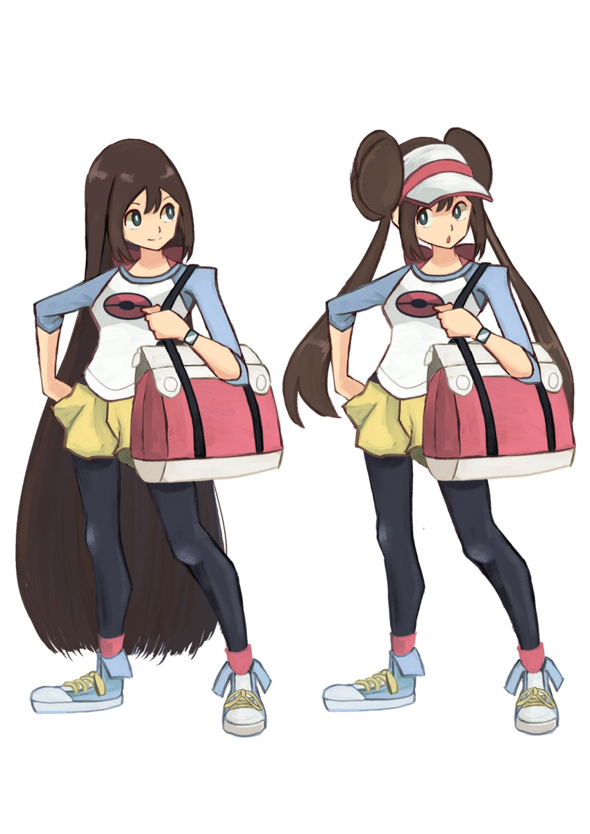 1girl, alternate_hairstyle, black_pantyhose, blue_eyes, brown_hair, donut_hair_bun, double_bun, hair_bun