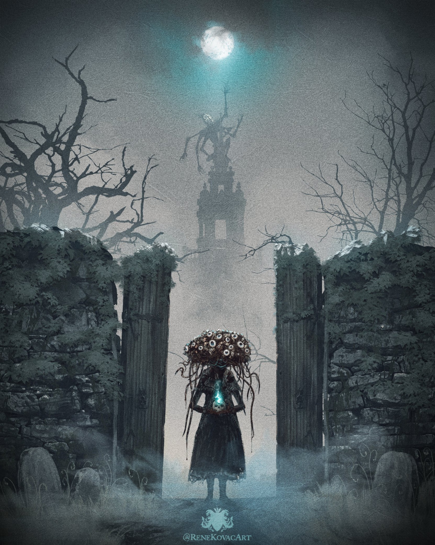 1other, 2others, amygdala_(bloodborne), bloodborne, church, commentary, dress, eldritch_abomination