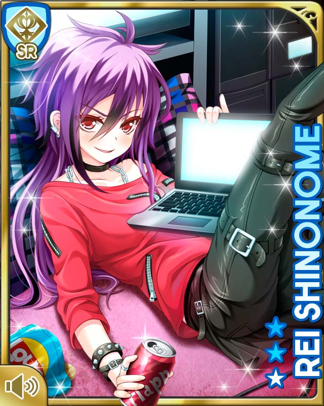 1girl, :d, ahoge, belt, black_belt, black_pants, can, card_(medium)