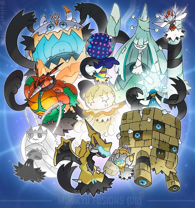 albrt-wlson, alternate_color, blacephalon, blacephalon_(cosplay), buttons, buzzwole, buzzwole_(cosplay), celesteela