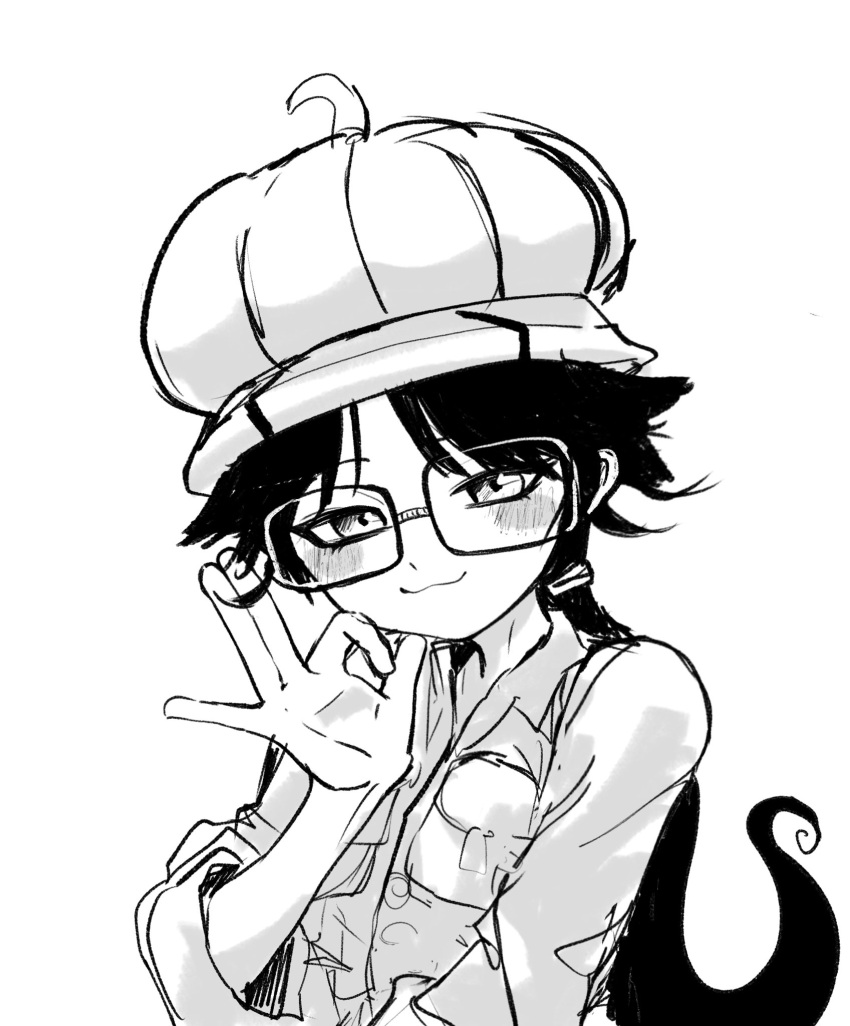 1girl, :3, blush, breast_pocket, chelsea_childe, closed_mouth, commentary_request, dr._stone
