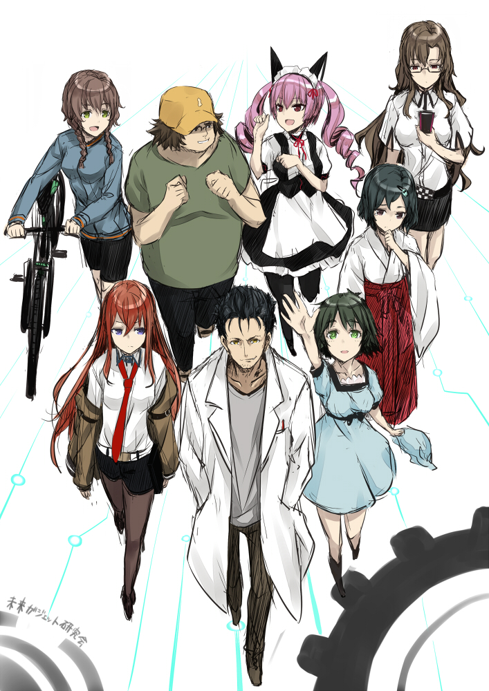 animal_ears, bicycle, bike_shorts, black_hair, braid, brown_hair, cat_ears, cellphone