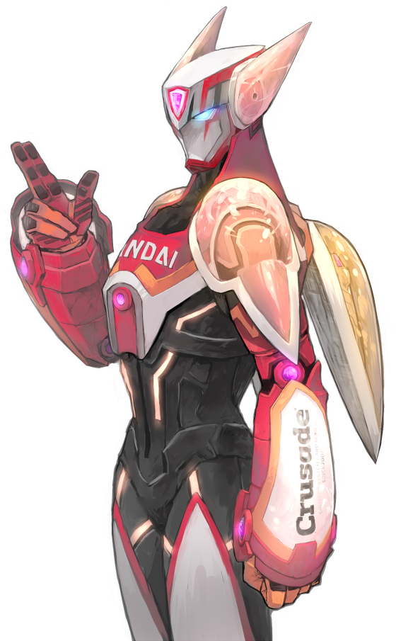 bad_id, bandai, barnaby_brooks_jr, blue_eyes, glowing, glowing_eyes, male, neon_trim