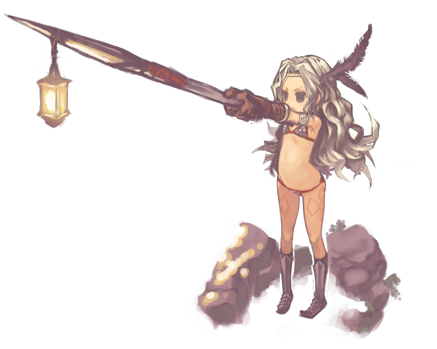 amazon, amazon_(dragon's_crown), amazon_(dragon's_crown), blonde_hair, chibi, dragon's_crown, dragon's_crown, highres