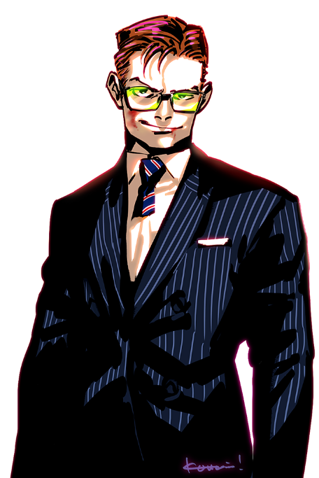 1boy, blood, blood_on_face, collared_shirt, glasses, harry_hart, kingsman:_the_secret_service, kotteri