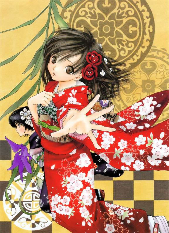 black_hair, brown_eyes, flower, hair_flower, hair_ornament, ichigo_100, ichigo_100_percent, japanese_clothes