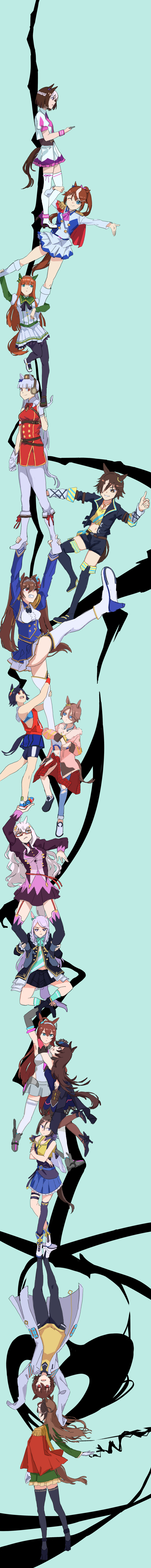 6+girls, absurdres, agnes_tachyon_(tach-nology)_(umamusume), agnes_tachyon_(umamusume), ahoge, air_groove_(empress_road)_(umamusume), air_groove_(umamusume), animal_ears